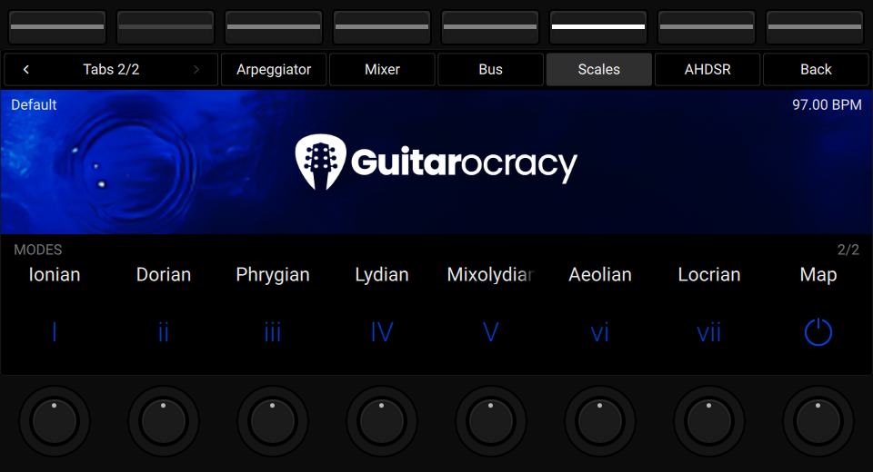 NKS3 controller view showing Musical Modes on Tab 2 page 2.