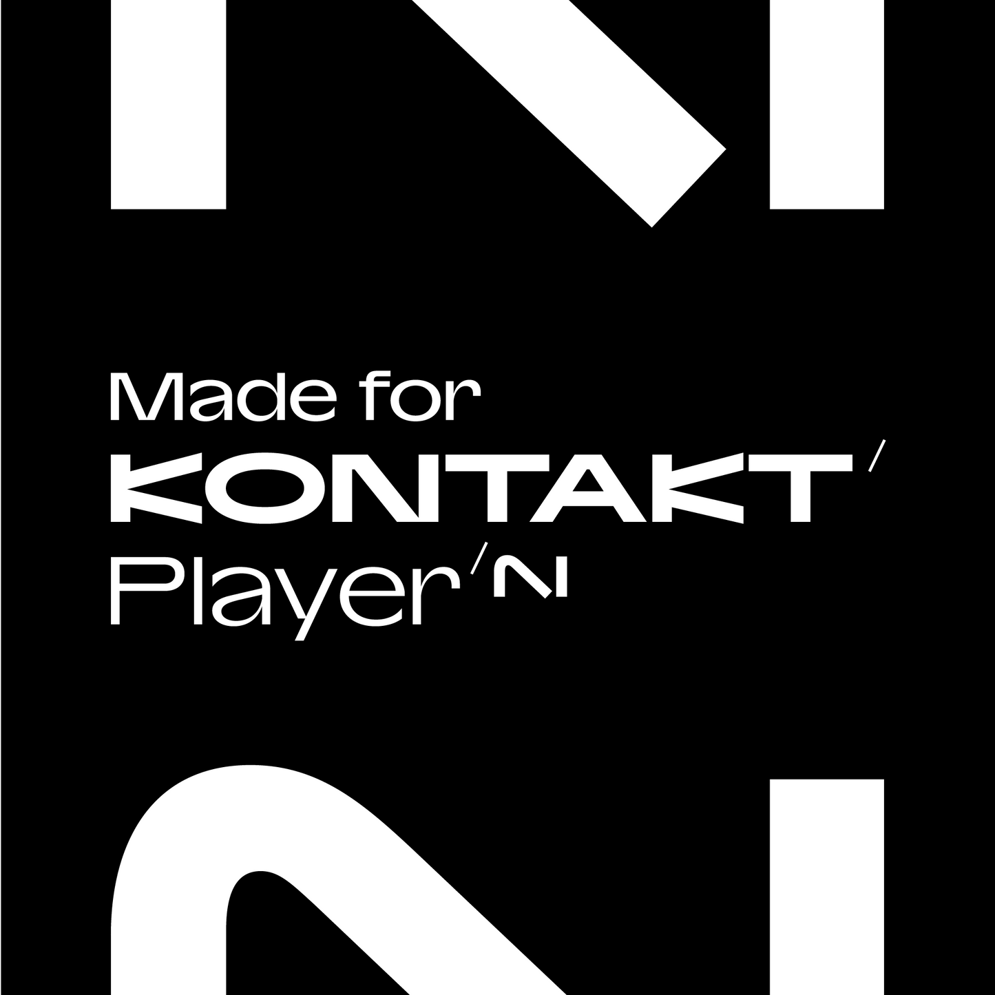 Black background with white text 'Made for Kontakt Player N' on a logo.