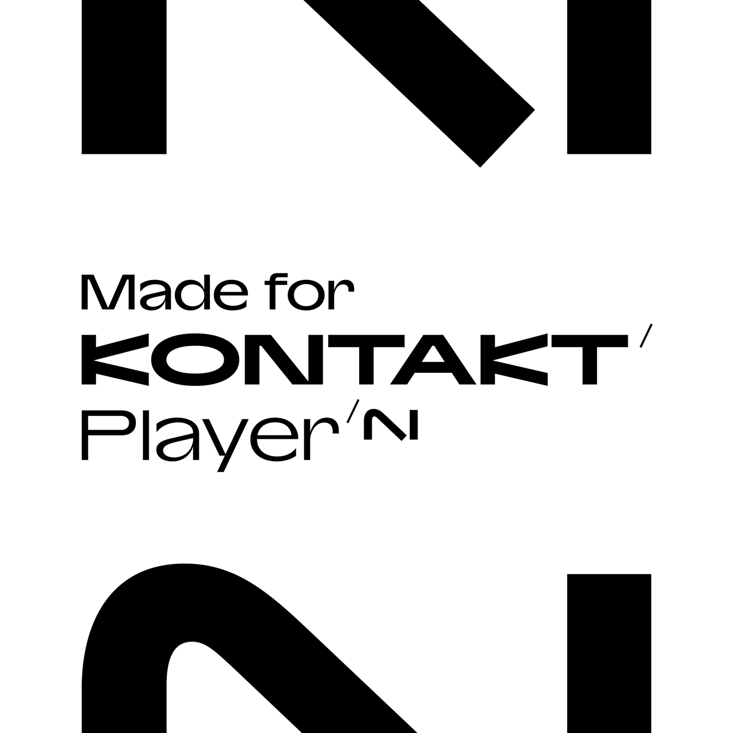 Black text 'Made for KONTAKT Player N' on a white background
