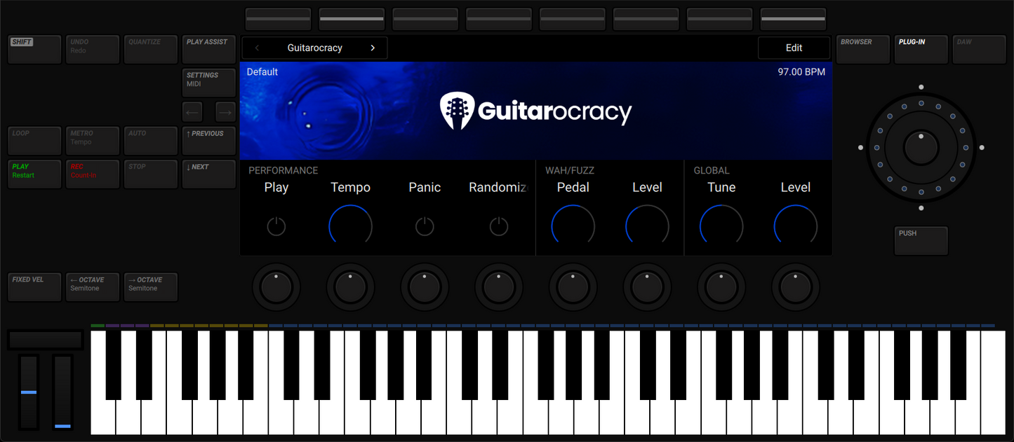 NKS3 controller performance view showing the main instrument page.